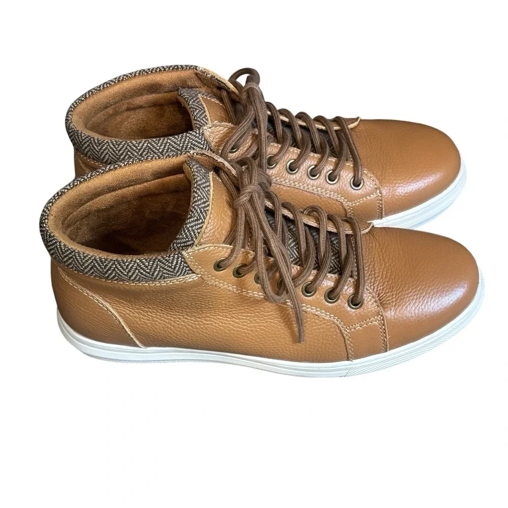 Arkbird Chukka Boots Mens 8‎ Tan EXCELLENT Leather Lace-up High Top Sneakers